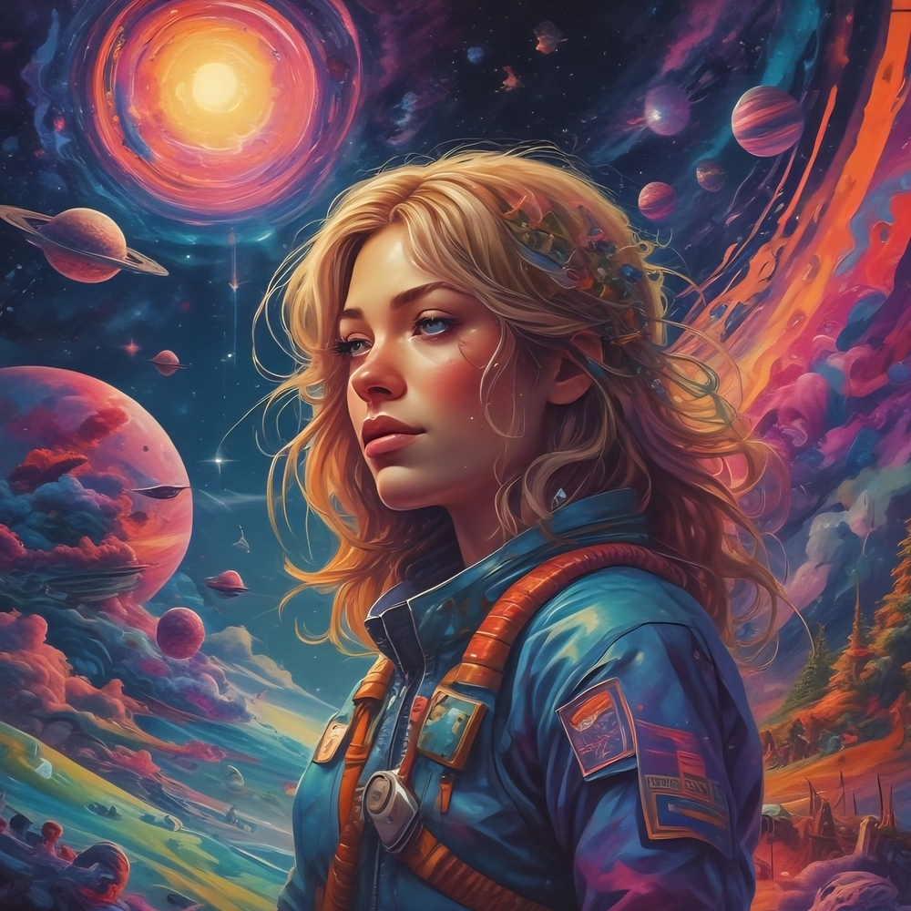 Vibrant Astronaut Art Print